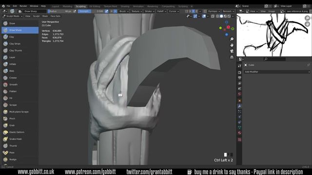 Axe - Detailed Game Objects - P7 -  SCULPTING intricate shapes