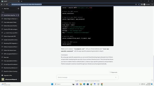 Gmail blocks login attempt from Python with app specific password