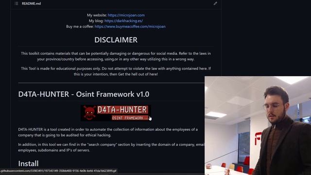 D4TA-HUNTER, Framework OSINT para Kali 2022 | DeepWeb Style