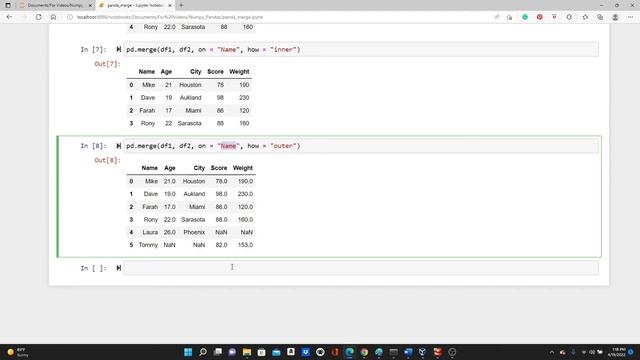 Pandas Merge Function for Merging DataFrames
