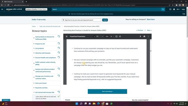 Full course, amazon get started with amazon ads ,keyword, selling tools, boldponts part62