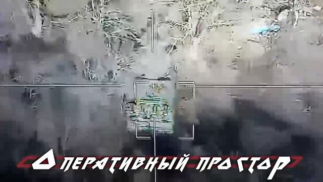 Удар "Ланцетом" по кабине гусеничной РСЗО Mars-2.