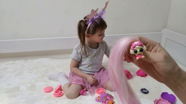 ДЕТСКАЯ РАСЧЕСКА Сюрприз куколы Поп Поп Хайр с Аней KIDS Маша и Аня / Open Pop Pop Hair Surprise