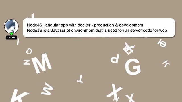NodeJS : angular app with docker - production & development