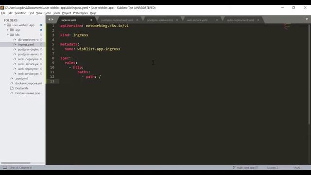 15. Defining Ingress YAML file