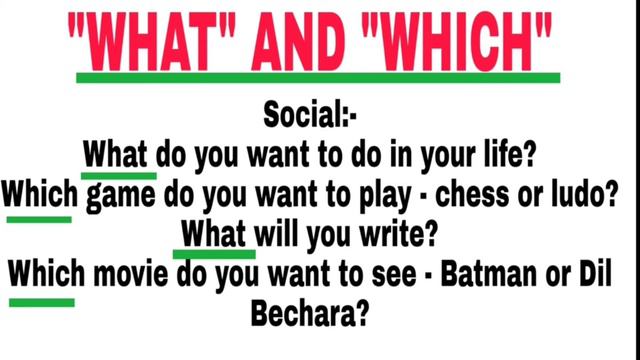 "WHAT" AND "WHICH" | Learn How To Choose? | Simplest Way To Understand | BY-Rakesh Sir