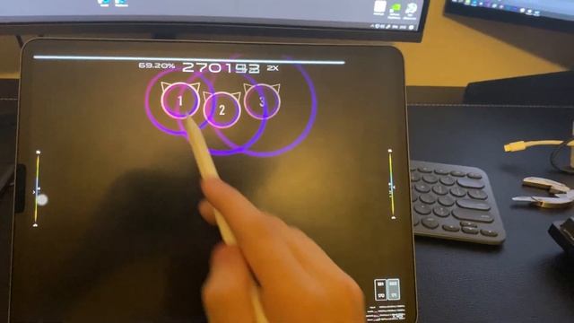 osu!lazer on iPad Pro 5th Generation, running iPadOS 15.0 [TUTORIAL IN DESCRIPTION]