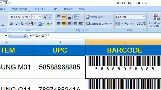 How to Create Barcode in Excel  Barcode in Excel