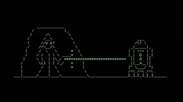 ASCII Star Wars with added 8-bit audio