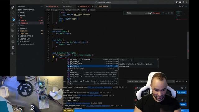 Async Rust on ESP32: Controlling a stepper using HTTP with accel-stepper