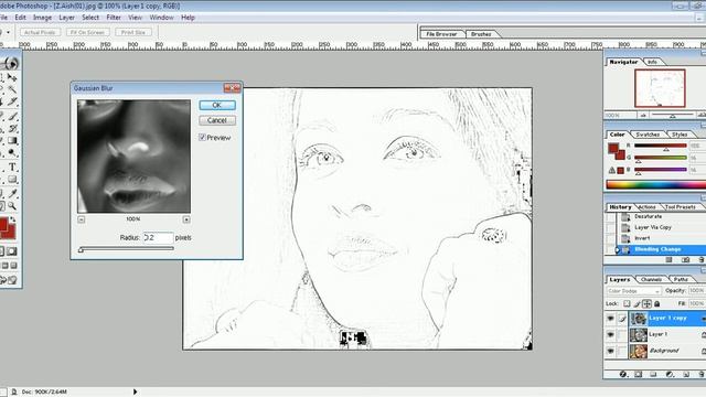 pencil art in photoshop 7.0 tutorial