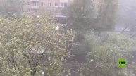 عاصفة ثلجية في نهاية الربيع.. الثلوج الكثيفة تغطي موسكو