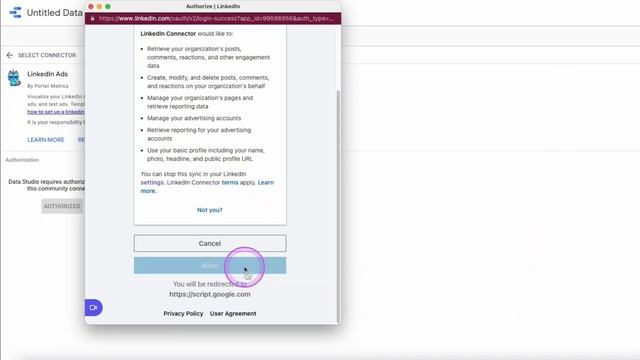 Step 1 LinkedIn Ads Securely connect your data