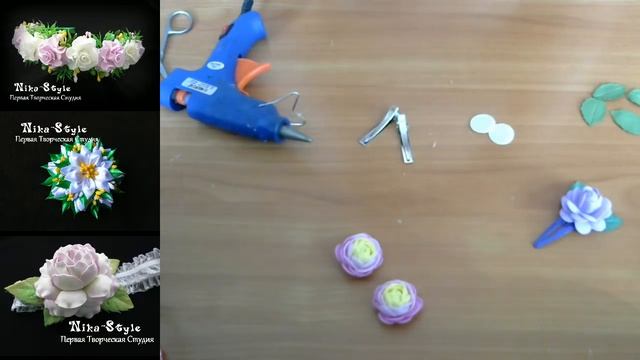Как аккуратно прикрепить цветок на заколку