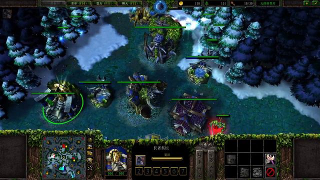 [Defend of DH+BM] Warcraft III 2v2 NE+Ally UD vs OC+NE Netease 1.31 魔兽争霸3 网易对战平台