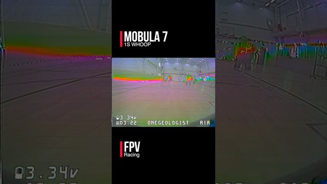 Mobula 7 tinywhoop гонки в спортзале.