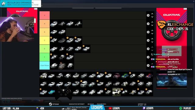 LES MEILLEURES VOITURES POUR MONTER SUR ROCKET LEAGUE ! (tier list voitures)