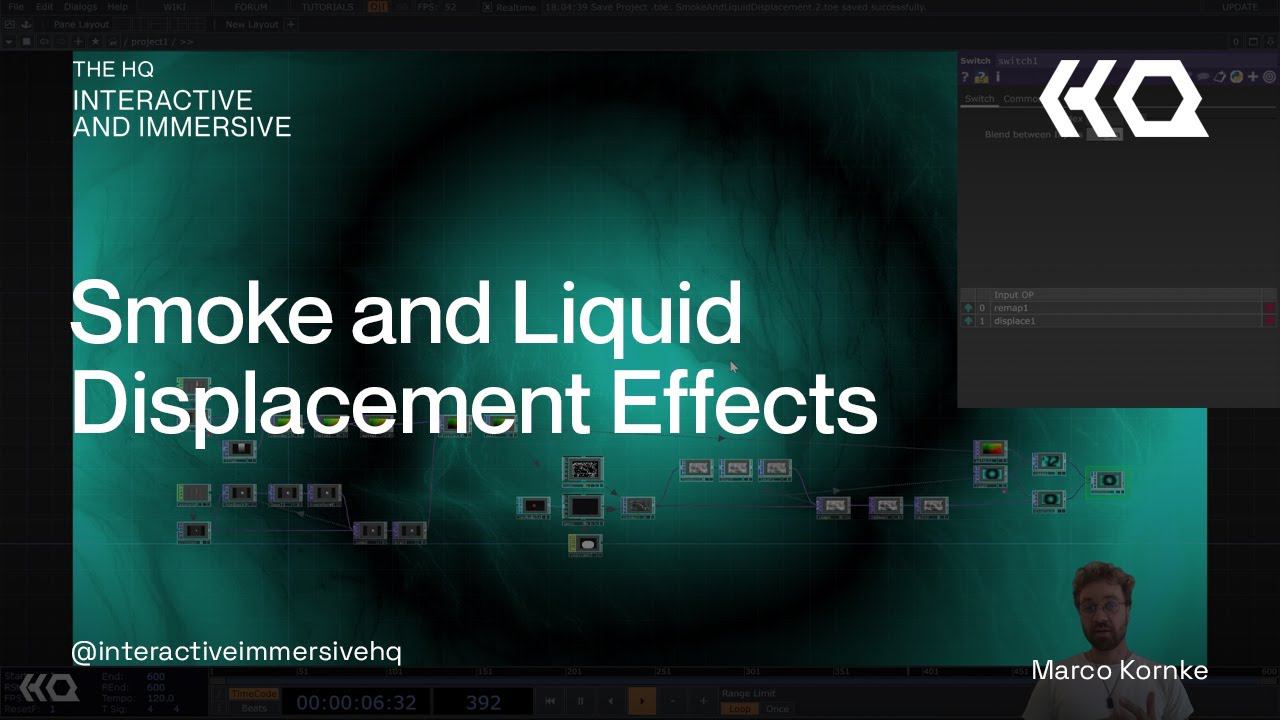Smoke and Liquid Displacement Effects - TouchDesigner Tutorial