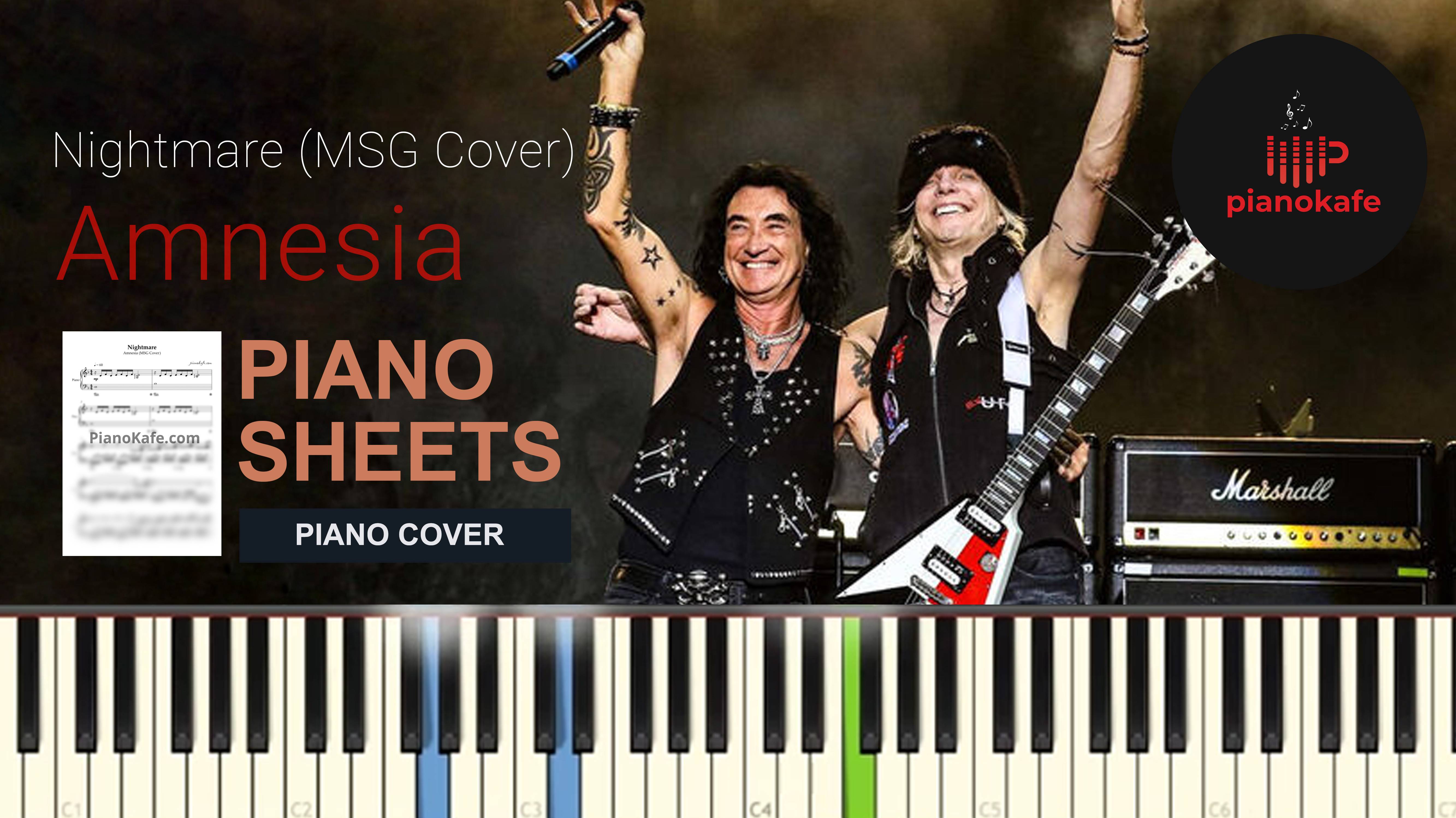 Amnesia - Nightmare (MSG Cover) НОТЫ & MIDI | PIANO COVER | PIANOKAFE