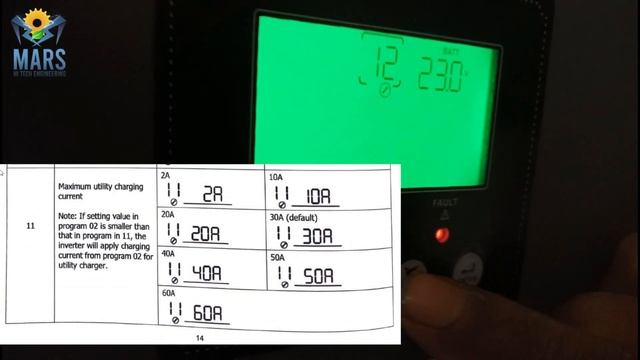 Setting parameters of Hybrid Inverter (Increasing battery life)