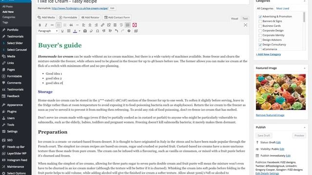 Using the Wordpress Toolbar