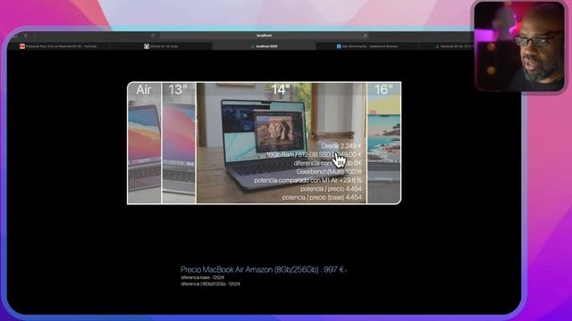 Macbook pro 13 14 16 M1 Pro M1 Max o Air en Español