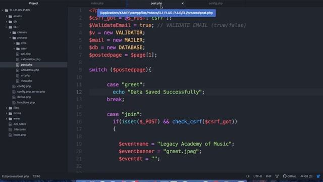 Functional Registration Form with ELI++ FRAMEWORK