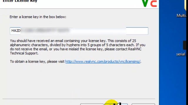 descargar, y activar el real vnc programa de control remoto de pc