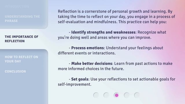 Reflecting on the Day: A Guide to Self-Improvement