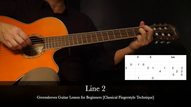 Greensleeves Guitar Lesson for Beginners [Classical Fingerstyle]