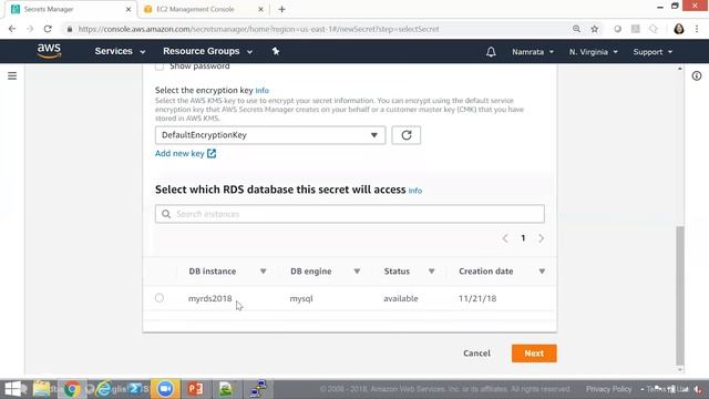 AWS Tutorial - AWS Secrets Manager - Create a Secret and use with AWS MySQL RDS