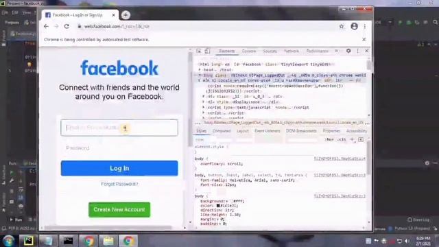 Facebook automation using Python code/Selenium and Chrome driver 2021