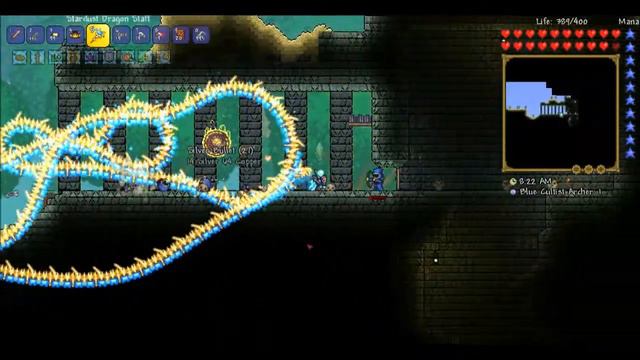 [Terraria] 100 StarDust Dragon Minions Vs Lunatic Cultist