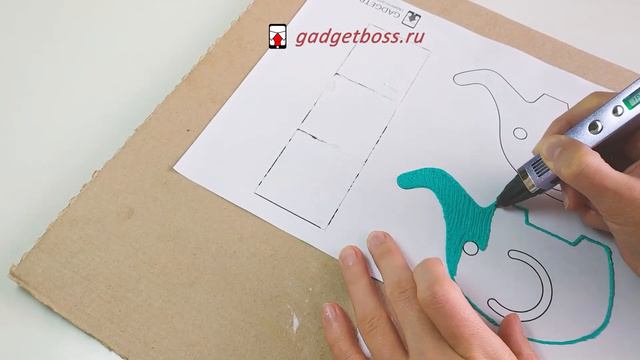 Рисуем 3D ручкой подставку-слона под телефон и для канцелярских предметов + трафарет | Gadgetboss.ru