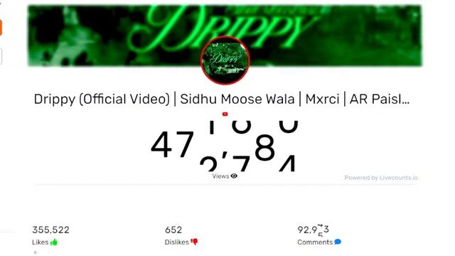 Drippy Official Video  Sidhu Moose Wala  Mxrci  AR Paisley  Live View And Like Countdown