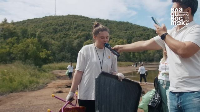 Экологическая акция "Чистые игры" прошла в рамках ВЭФ в Молодёжной столице