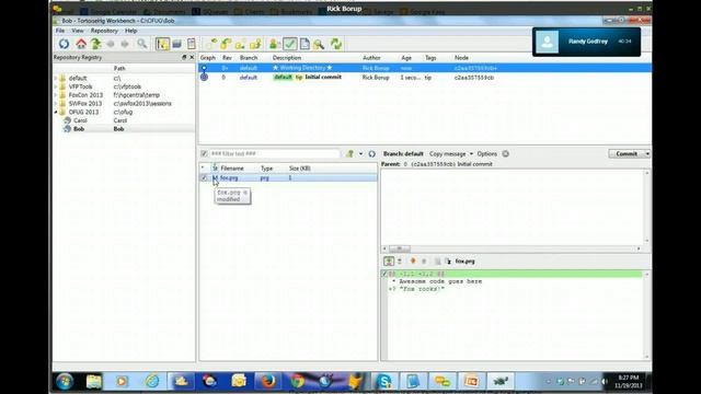 Mercurial, Rick Borup: FoxPro, OFUG
