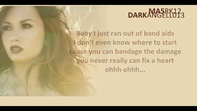 Demi Lovato  Fix A Heart - Lyrics on Screen HQ UnPitched)