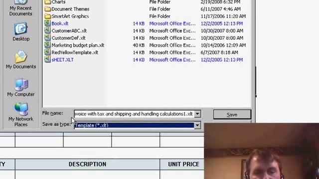 Excel - Save Excel Workbook as Invoice Template. - Episode 743