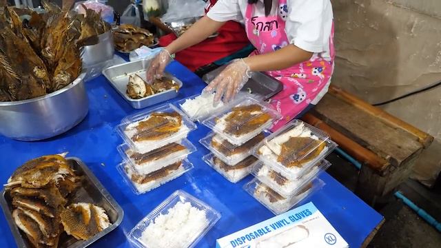 Завтрак-бокс для тайских офисных работников! Жареная пресноводная рыба тилапия
