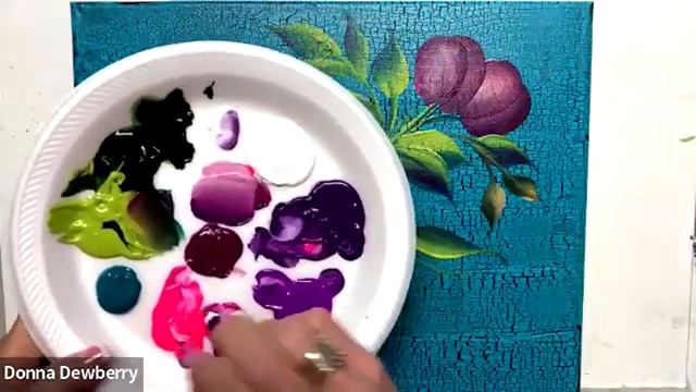 Learn to Paint One Stroke - Practice Strokes With Donna Plums Grapes on Crackle Background 2024