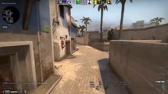 ВТОРАЯ ПОЛОВИНА КАТКИ С ТИММЕЙТОМ У КОТОРОГО ПИНГ 400!CS:GO