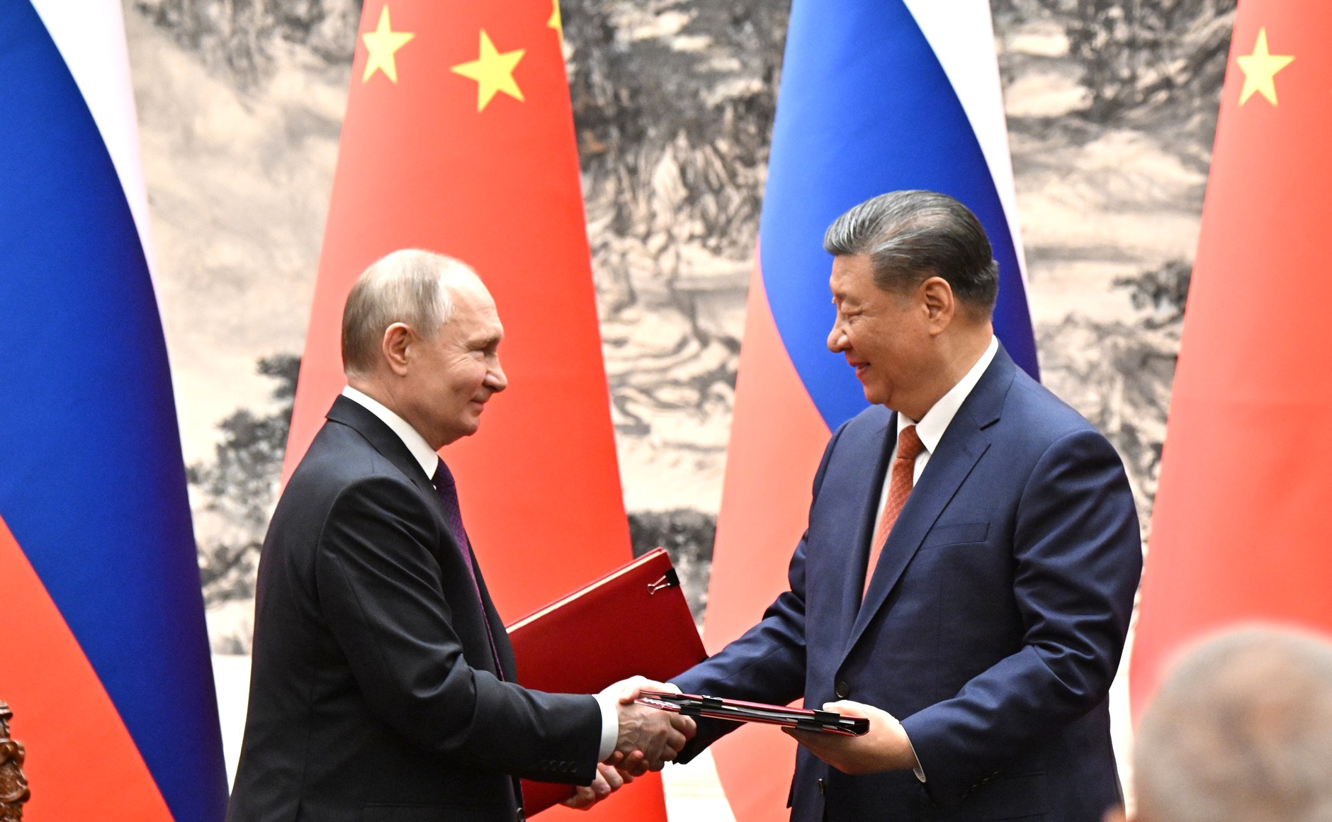 Пресс-конференция лидеров России и Китая Владимира Путина и Си Цзиньпина [ 2024 ]