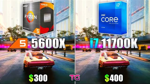 Ryzen 5 5600X vs Core i7 11700K - Test in 9 Games