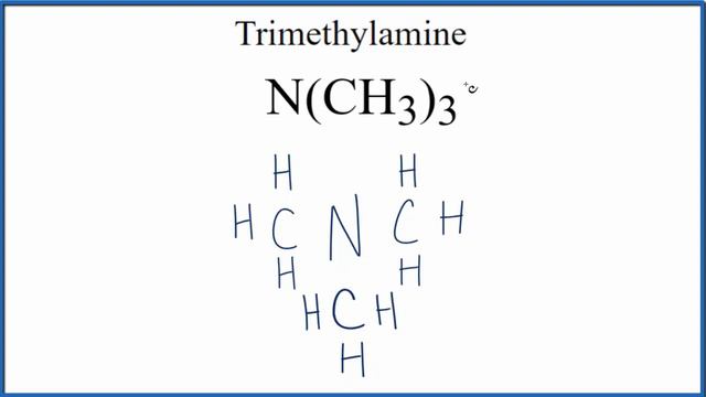 How to Draw the Lewis Dot Structure for N(CH3)3 :    Trimethylamine