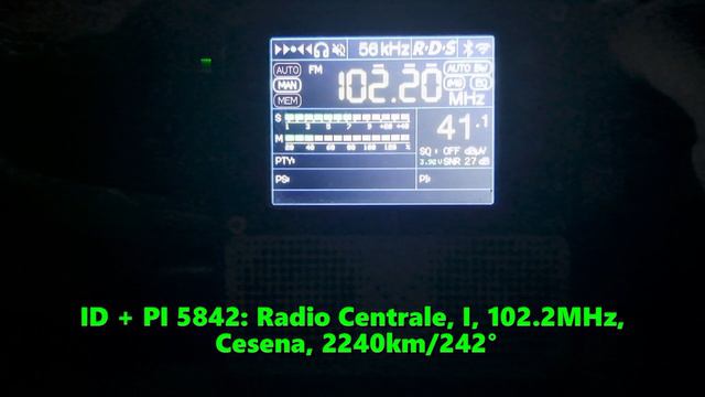 23.06.2024 19:03UTC, [Es], Radio Centrale, Италия, 102.2МГц, 2240км