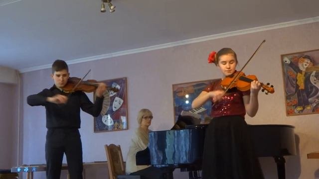 Дуэт Сасковец Варвара и Насекайло Арсений (12 лет). Карлос Гардель Por Una Cabeza.