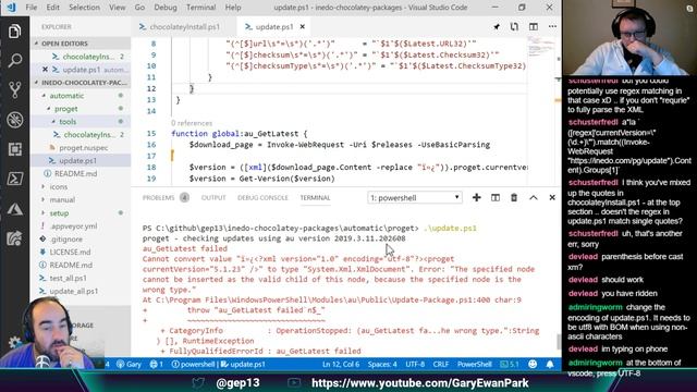 Stream 13 - Creating an automatically updating Chocolatey Package with AU
