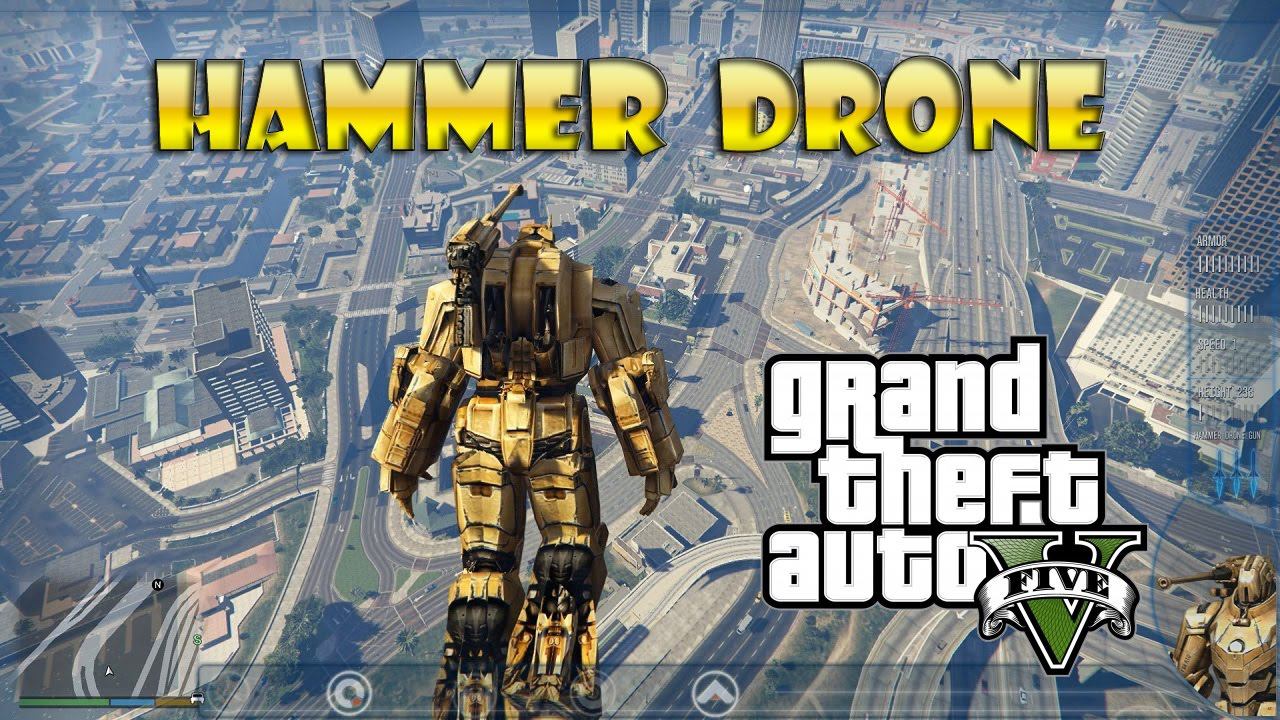 Hammer Drone and IronmanV mod GTA 5 - ГТА 5 моды - установка и обзор мода