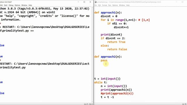 Python - Compare Primality Test in O(n) vs O(root(n))